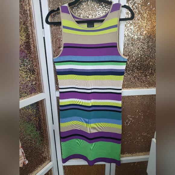 Rolo Ale Sheath Dress Striped Colorful Medium - Picture 1 of 11